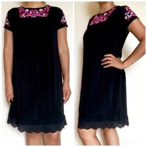 CATHERINE MALANDRINO (Sm) Comfy Black Summer Dress